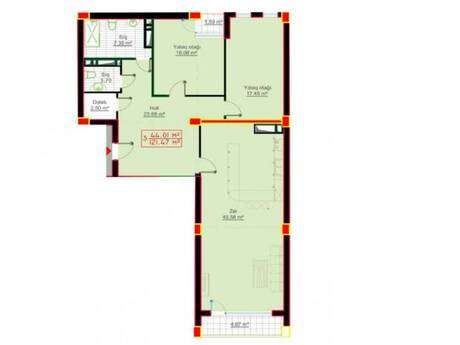 Masazırda 3 otaqlı köhnə tikili mənzil satılır, 122 m², 122 000 AZN, şəkil 2 / 10