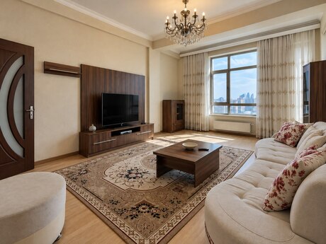 Сдаётся 2-комнатная квартира в новостройке, Elmlər Akademiyası, 95 м², 1 000 AZN/мес, фото 3 / 12