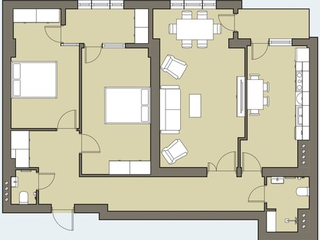 Nərimanovda 3 otaqlı yeni tikili mənzil satılır, 113 m², 317 000 AZN, şəkil 2 / 8