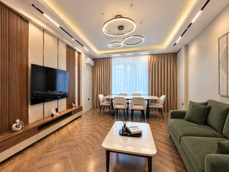 Renessans Palace kompleksində 2 otaqlı yeni tikili mənzil kirayə verilir, 74 m², 1 500 AZN/ay, şəkil 2 / 12