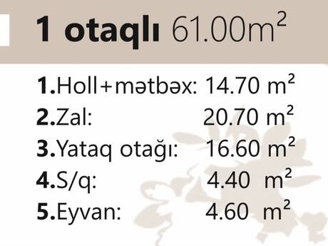 Bakıxanovda 3 otaqlı yeni tikili mənzil satılır, 61 m², 135 000 AZN, şəkil 4 / 4