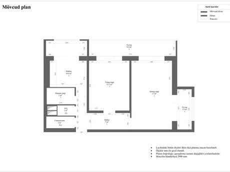Bakıxanovda 2 otaqlı köhnə tikili mənzil satılır, 67 m², 172 000 AZN, şəkil 4 / 12