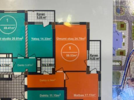 Azadlıq Prospektidə 2 otaqlı yeni tikili mənzil satılır, 60 m², 132 000 AZN, şəkil 2 / 8