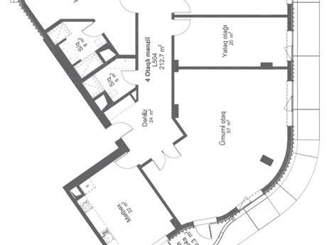 Ağ şəhərdə 4 otaqlı yeni tikili mənzil satılır, 213 m², 1 193 000 AZN, şəkil 4 / 8