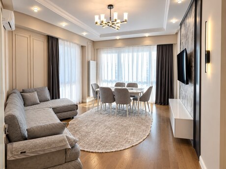 City Garden kompleksində 3 otaqlı yeni tikili mənzil kirayə verilir, 100 m², 1 400 AZN/ay, şəkil 2 / 12
