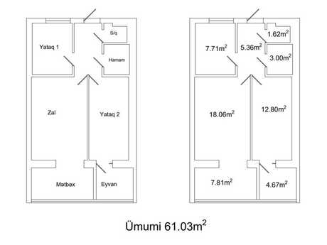 Nərimanovda 3 otaqlı köhnə tikili mənzil satılır, 61 m², 219 000 AZN, şəkil 2 / 12