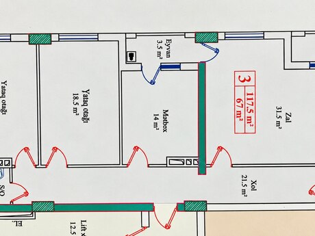 Продаётся 3-комнатная квартира в новостройке, Həzi Aslanov, 120 м², 248 000 AZN, фото 5 / 12