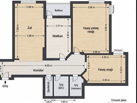 3-room new-build apartment for sale in Saray, 111 m², 140 000 AZN, photo 2 / 12