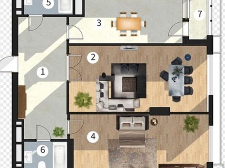 Yaşam Park Residence kompleksində 2 otaqlı yeni tikili mənzil satılır, 99 m², 198 000 AZN, şəkil 3 / 12