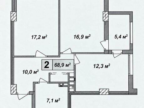 Объявление №6513468 - Баку, м. Кара Караев, 2-комн., 70 м², 3/12 этаж