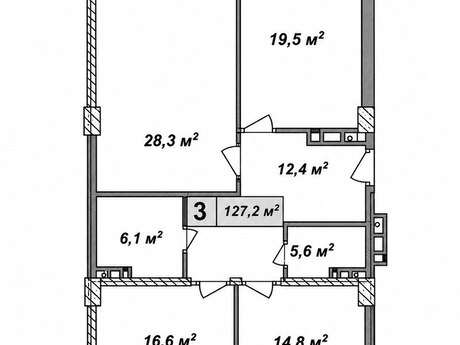 Объявление №6281626 - Баку, м. Кара Караев, 3-комн., 127 м², 8/16 этаж