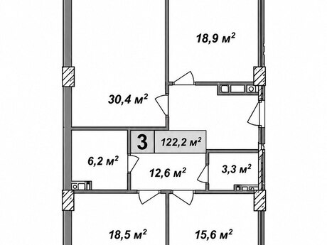 Объявление №5608908 - Баку, м. Кара Караев, 5-комн., 185 м², 5/12 этаж