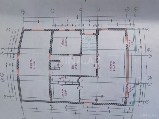 14 otaqlı həyət evi/bağ evi - Nəsimi m. - 1100 m² (24)