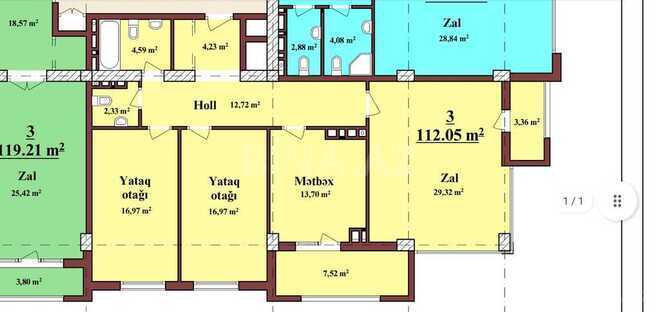 3-комн. новостройка - м. Ичеришехер - 112 м² (23)