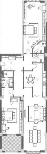 Boulevard Palace yaşayış kompleksi, mənzilin planı - 3-otaqlı, 208.8 m²
