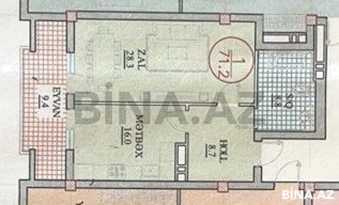 1 otaqlı yeni tikili - Gənclik m. - 71.2 m² (16)