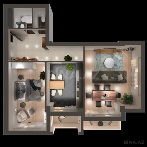 2 otaqlı yeni tikili - 8 Noyabr m. - 82.3 m² (8)