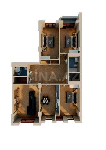 Park Academy Living yaşayış kompleksi, mənzilin planı - 4-otaqlı, 147.8 m²