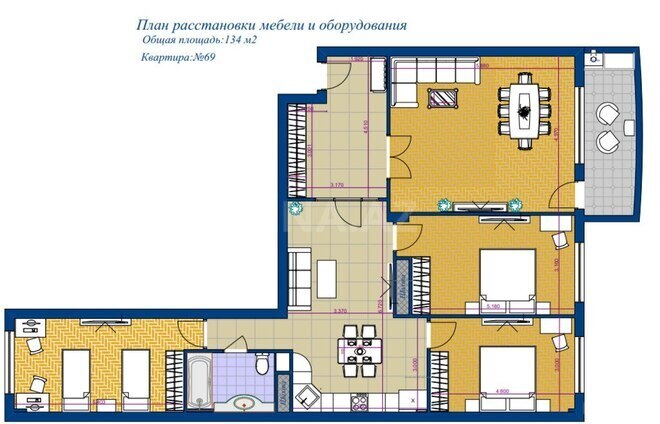 3 otaqlı yeni tikili - Əhmədli q. - 135 m² (20)