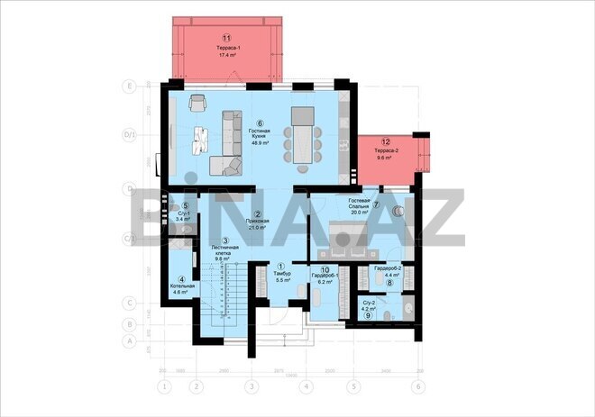 7 otaqlı həyət evi/bağ evi - Nardaran q. - 511 m² (6)