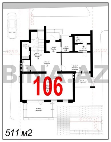 7 otaqlı həyət evi/bağ evi - Nardaran q. - 511 m² (5)