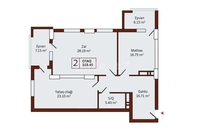 Satılır 2 otaqlı yeni tikili 103.5 m², Nərimanov r., photo 3 from 12