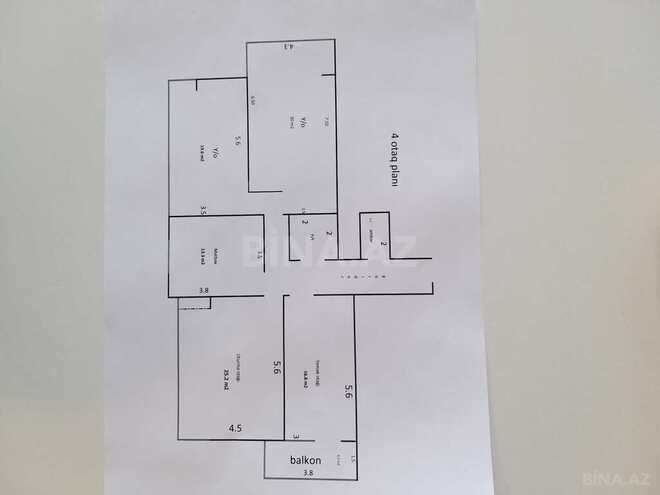 3 otaqlı yeni tikili - İnşaatçılar m. - 130 m² (23)