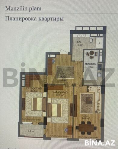 3 otaqlı yeni tikili - 28 May m. - 109.7 m² (2)