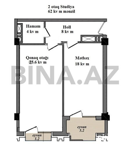 1 otaqlı yeni tikili - Nəsimi r. - 62 m² (6)