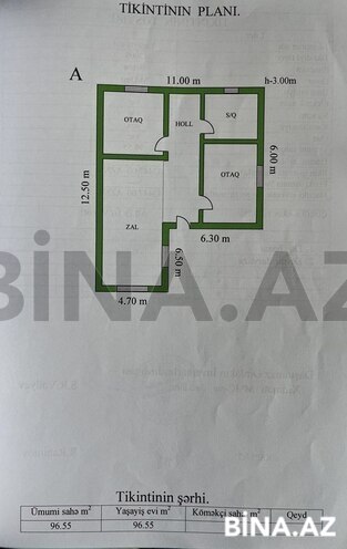3 otaqlı həyət evi/bağ evi - Xəzər r. - 100 m² (23)