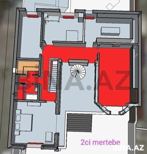 8 otaqlı həyət evi/bağ evi - Albalılıq q. - 420 m² (19)