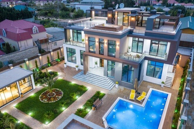 İcarəyə verilir 6 otaqlı həyət evi/bağ evi 450 m², Mərdəkan q., photo 1 from 32