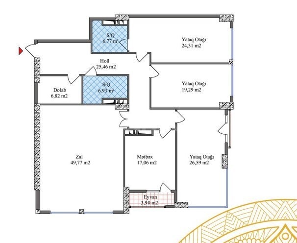 Satılır 4 otaqlı yeni tikili 187.5 m², 28 May m., photo 3 from 17