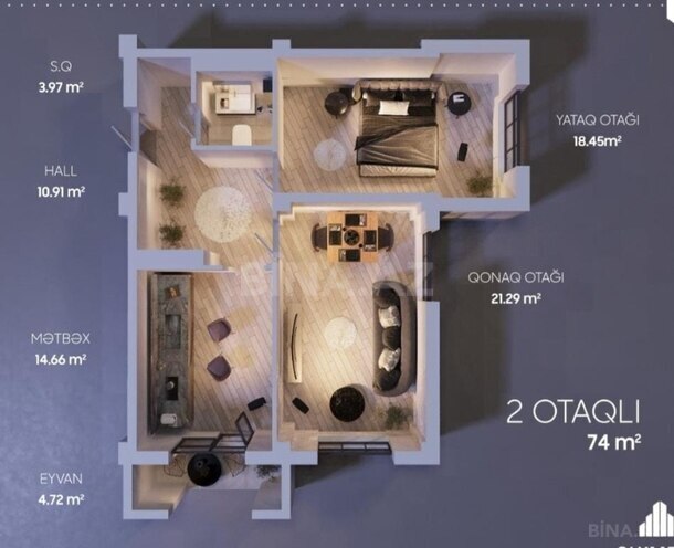 2 otaqlı yeni tikili - Xətai r. - 74 m² (18)