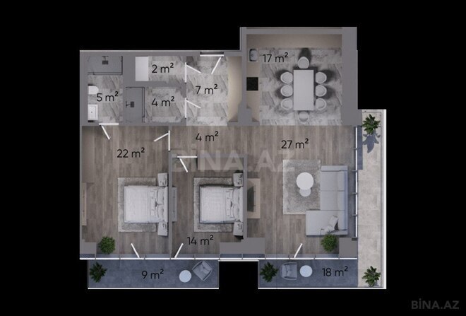 Продаётся 3-комн. новостройка 140.5 м², пос. Нардаран, photo 8 from 9