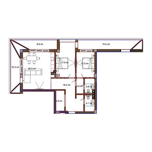 Satılır 3 otaqlı yeni tikili 150.4 m², Nardaran q., photo 10 from 11
