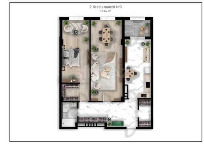 2-комн. новостройка - м. Низами - 113.2 м² (8)