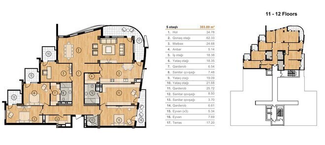 Satılır 5 otaqlı yeni tikili 303 m², Bayıl q., photo 9 from 14
