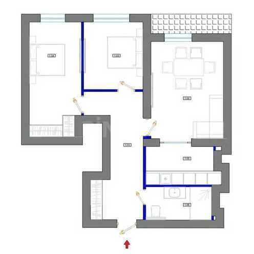 3-комн. новостройка - м. Элмляр Академиясы - 86 м² (8)