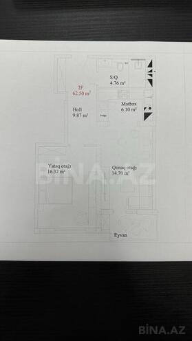 2 otaqlı yeni tikili - Elmlər Akademiyası m. - 63 m² (11)
