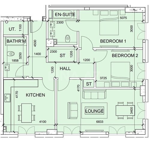 3 otaqlı yeni tikili - Ağ şəhər q. - 112.4 m² (8)