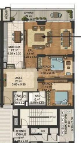 3-комн. новостройка - Хатаинский р. - 157 м² (2)