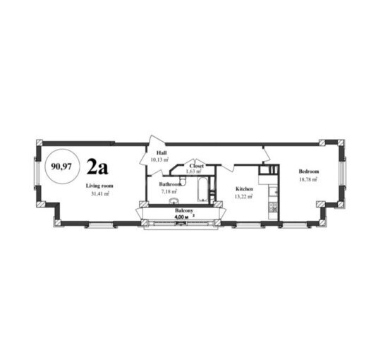 Продаётся 2-комн. новостройка 91 м², м. Элмляр Академиясы, photo 11 from 12