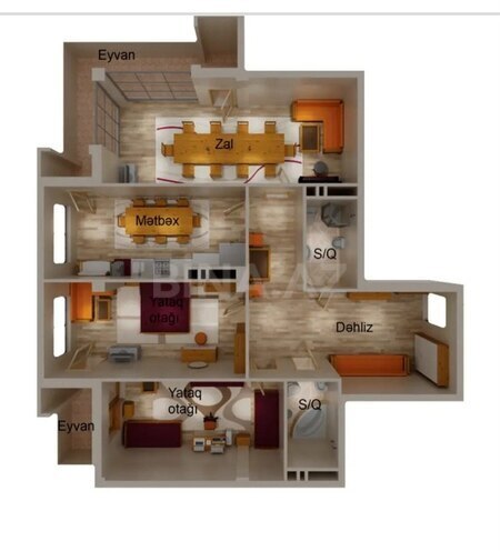 3 otaqlı yeni tikili - Bayıl q. - 153 m² (16)