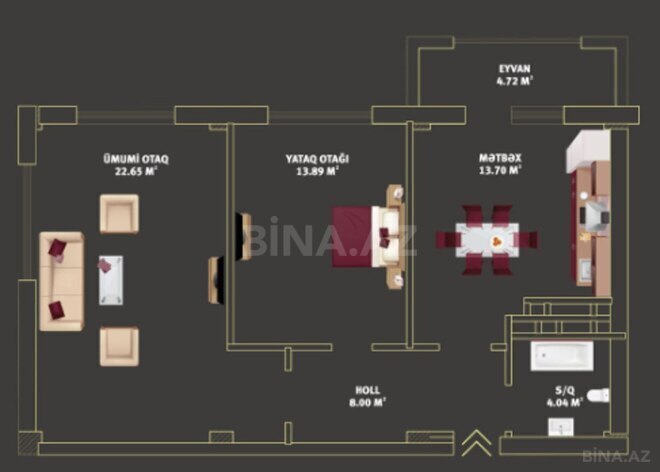 2-комн. новостройка - м. Ази Асланов - 67 м² (5)