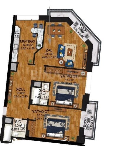 3 otaqlı yeni tikili - Ağ şəhər q. - 120 m² (4)