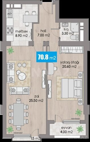 Satılır 2 otaqlı yeni tikili 70.8 m², 28 May m., photo 21 from 30