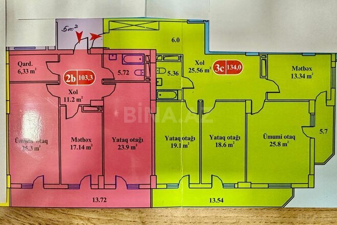 Satılır 5 otaqlı yeni tikili 242.3 m², Qara Qarayev m., photo 27 from 30