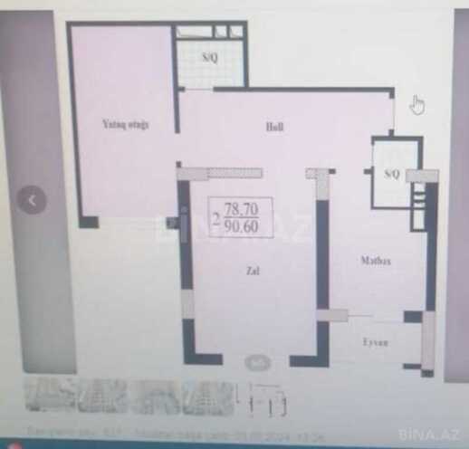 2 otaqlı yeni tikili - Elmlər Akademiyası m. - 90.7 m² (3)