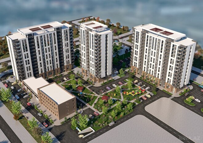 1 otaqlı yeni tikili - 7-ci mikrorayon q. - 57.1 m² (2)